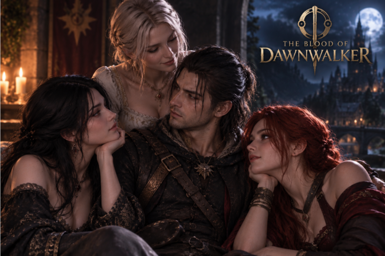 Ảnh chụp màn hình The Blood of Dawnwalker trong bối cảnh dark fantasy