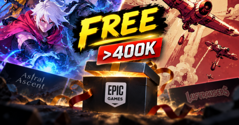 Trang cửa hàng Epic Games Store giới thiệu chương trình tặng game miễn phí