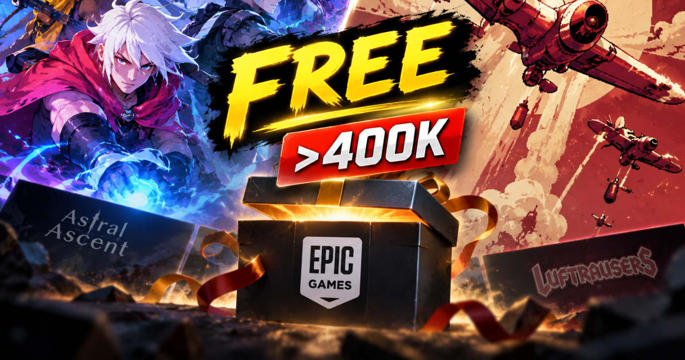 Trang cửa hàng Epic Games Store giới thiệu chương trình tặng game miễn phí