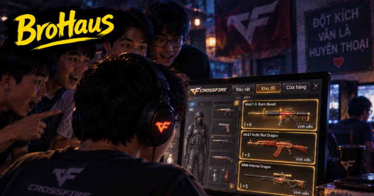 Không khí chơi Đột Kích tại quán net với nhiều game thủ tập trung trước màn hình