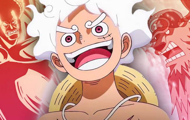 Luffy sử dụng hình dạng Gear 5 trong trận chiến tại Wano