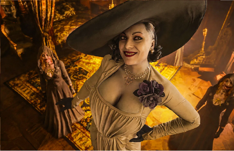 Lady Dimitrescu xuất hiện trong bối cảnh Gothic của Resident Evil Village