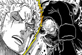 Luffy thời thơ ấu bật khóc sau khi Shanks mất cánh tay