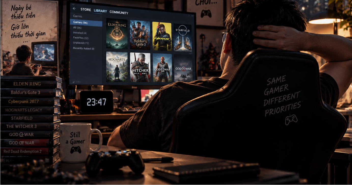 Hình minh họa cho thư viện game ngày càng mở rộng của người chơi