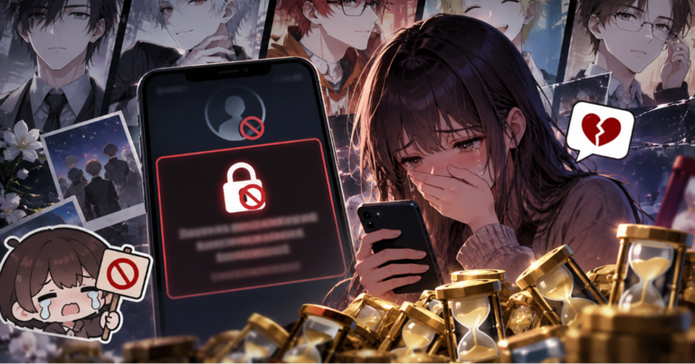 Hình minh họa trò chơi Mystic Messenger trên thiết bị di động