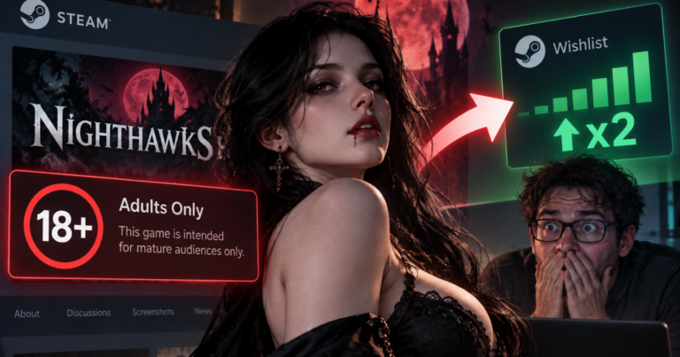Trang Steam hiển thị thông tin của game Nighthawks