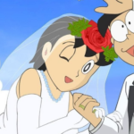 Nobita xuất hiện trong khung cảnh quen thuộc của Doraemon