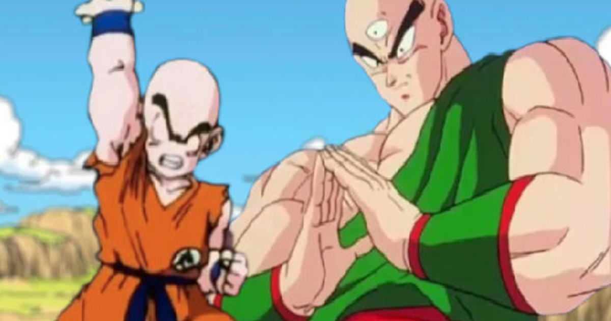 Yamcha điều khiển quả cầu năng lượng Spirit Ball trong tư thế chiến đấu