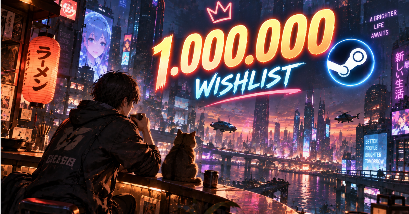 Hình ảnh giới thiệu thành phố cyberpunk trong Nivalis trên Steam