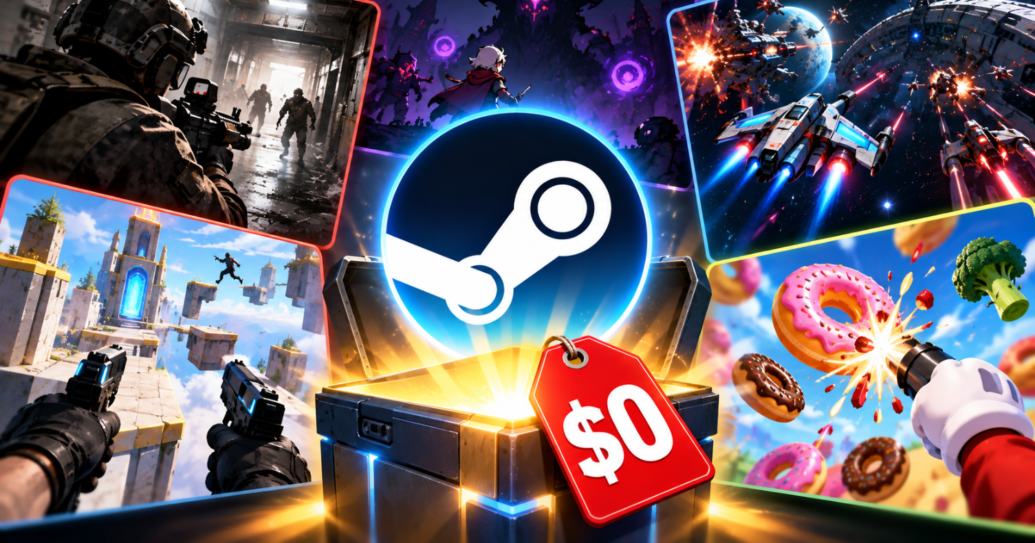 Giao diện Steam giới thiệu nhóm trò chơi đã chuyển sang miễn phí