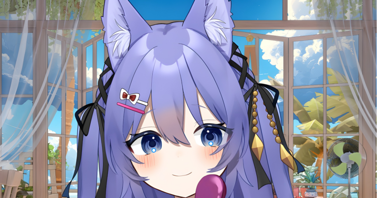 Hình ảnh minh họa nữ VTuber Nashiro Nana trong hoạt động phát trực tiếp