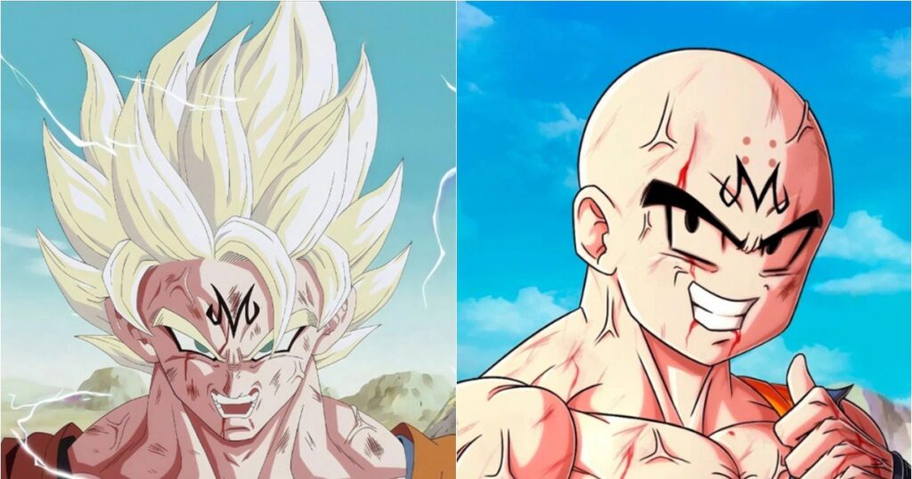 Vegeta trong tạo hình hắc hóa với ánh mắt lạnh lùng