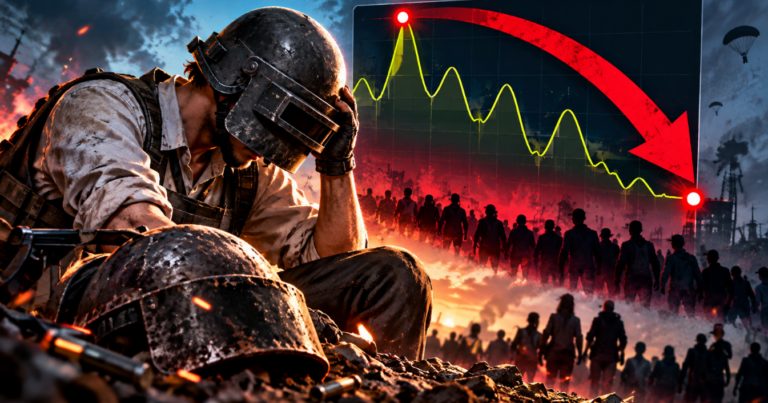 Biểu đồ SteamDB thể hiện lượng người chơi PUBG biến động mạnh trong 24 giờ