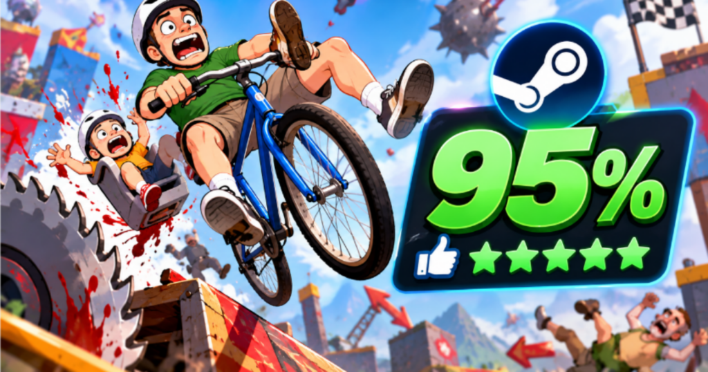 Giao diện Happy Wheels trên trang Steam trước ngày phát hành