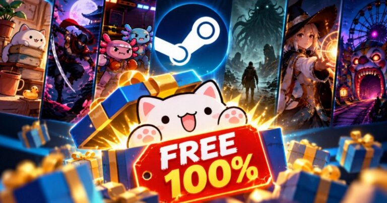 Giao diện Steam giới thiệu nhóm game miễn phí mới