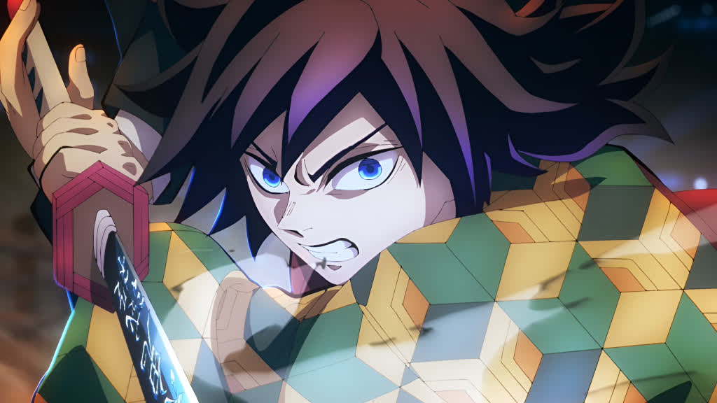 Cảnh chiến đấu giữa các nhân vật trong Kimetsu no Yaiba