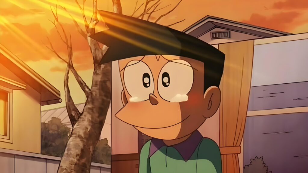 Bill Money đi cùng Nobita, Suneo và Doraemon