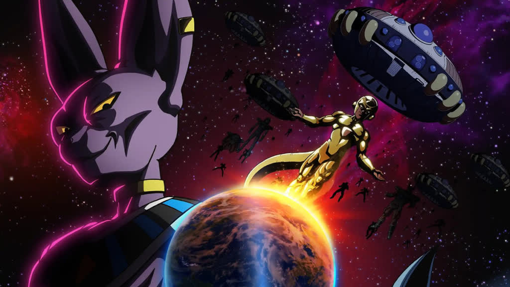 Cảnh chiến đấu giữa các chiến binh trong Universe 6 Saga