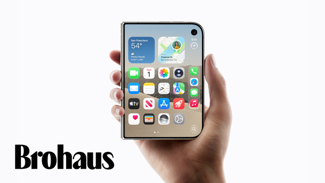 Màn hình iPhone Duo hiển thị khi thiết bị được mở hoàn toàn