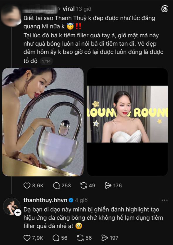 Vùng gò má bắt sáng rõ dưới ánh đèn sự kiện