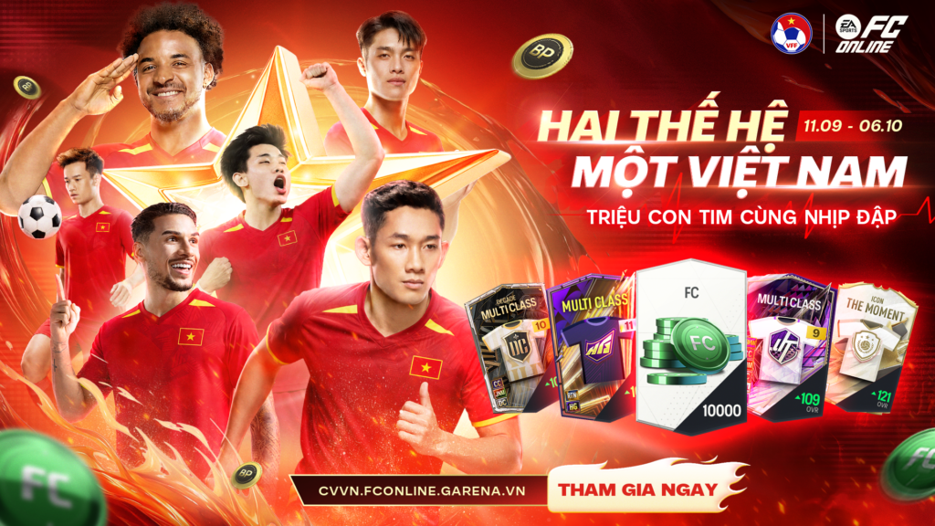 Dàn thẻ cầu thủ Việt Nam mùa thẻ mới trong FC Online