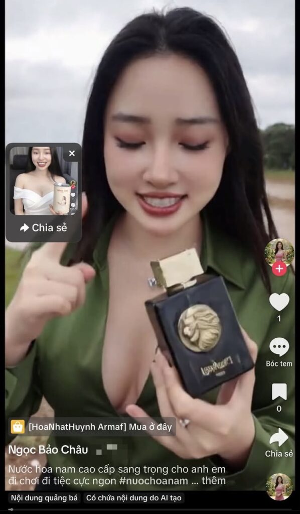 Màn hình video TikTok gắn nhãn nội dung do AI tạo