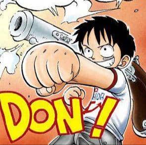 Luffy liên tiếp tung nhiều cú đấm trong một trận chiến