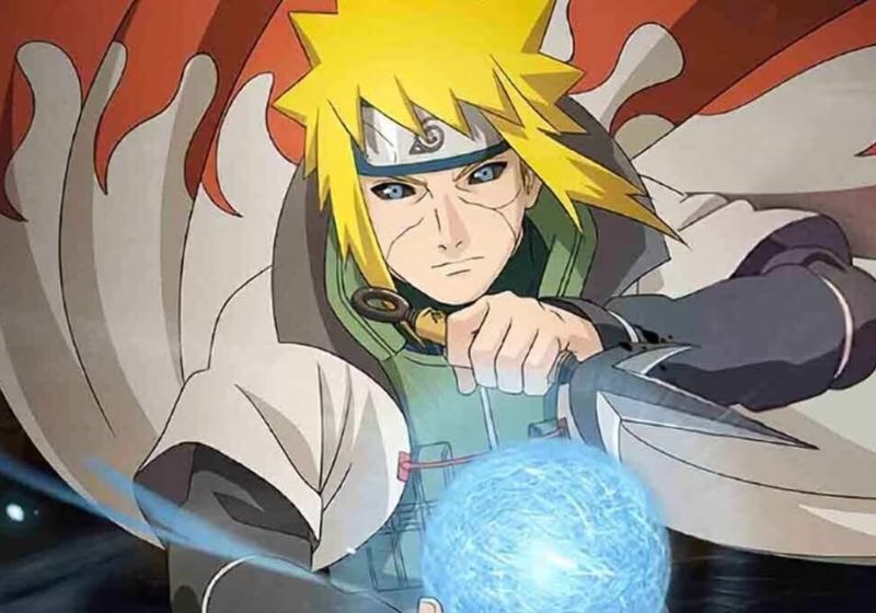 Naruto Uzumaki trong Trạng thái Hiền Nhân giữa khung cảnh Đại Chiến Nhẫn Giả