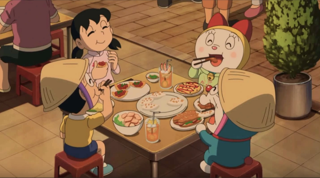 Nobita cố gắng bảo vệ Shizuka giữa hoàn cảnh nguy hiểm