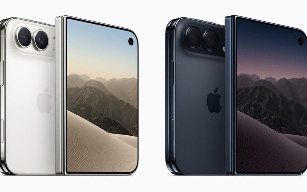 Điện thoại iPhone Duo mở ra với cụm camera ở mặt lưng