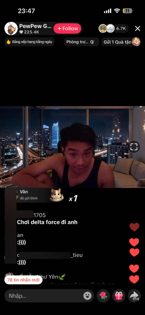 Giao diện chiến đấu của Delta Force trong một trận đấu