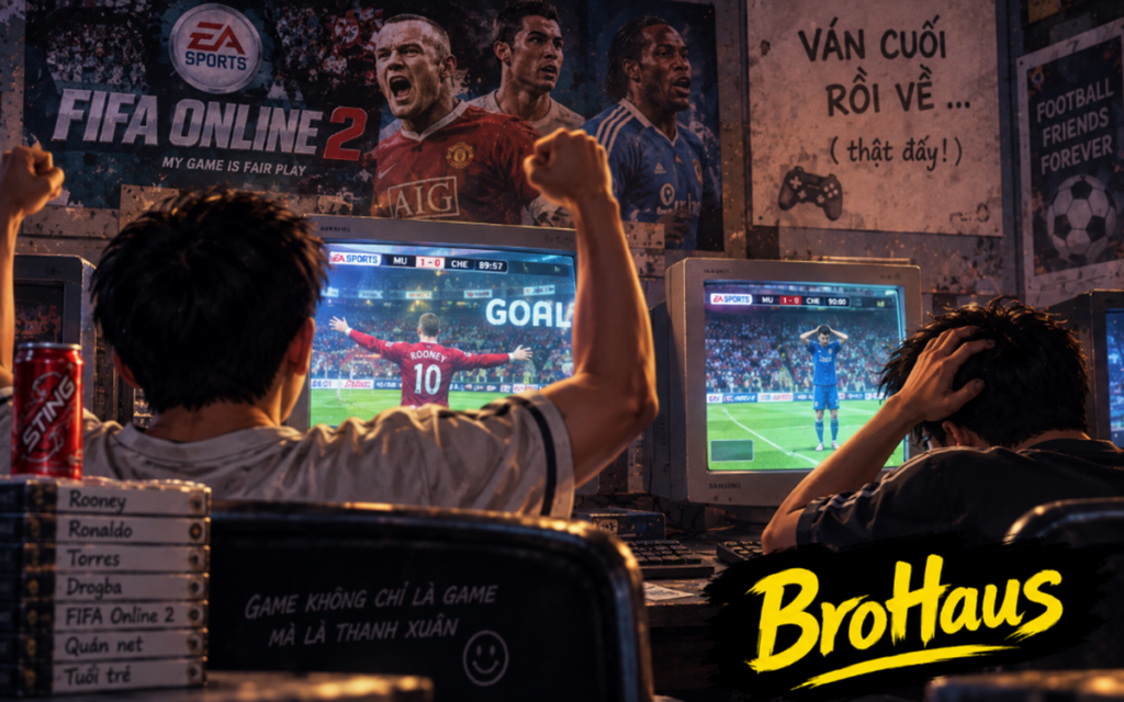 Màn hình minh họa một trận đấu bóng đá trong FIFA Online 2