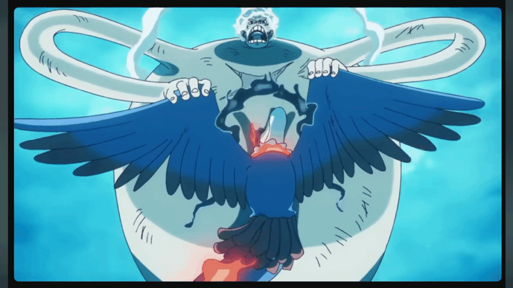 Luffy và Loki thực hiện đòn tấn công kết hợp với Ragnir