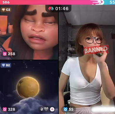 Hình minh họa thao tác báo cáo nội dung livestream không phù hợp
