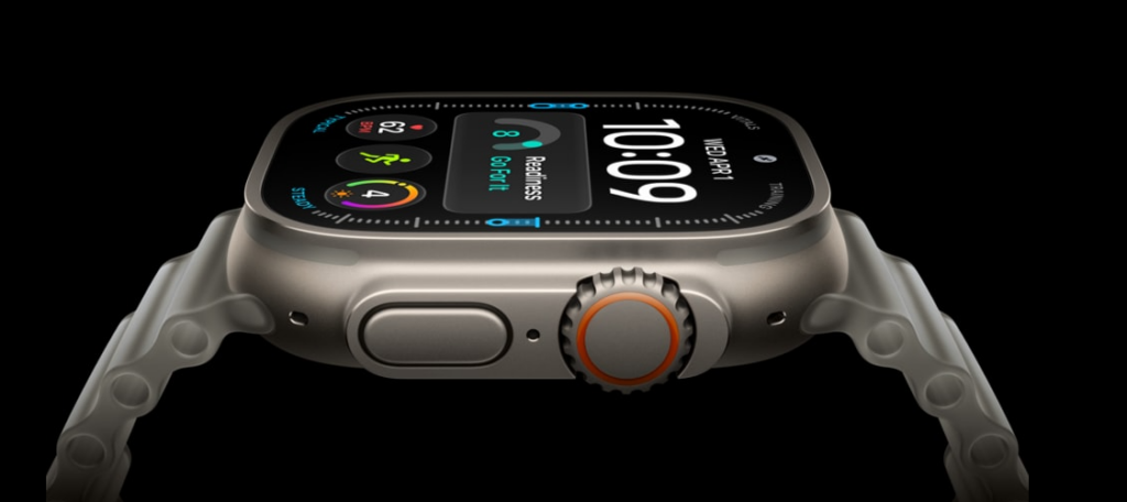 Cận cảnh mặt đồng hồ Apple Watch Ultra 4 với thiết kế thể thao
