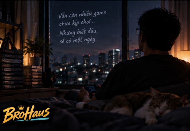 Minh họa cho nỗi tiếc nuối khi có game nhưng không còn nhiều thời gian chơi