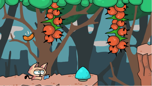Cảnh gameplay vẽ tay của Sausage Hunter