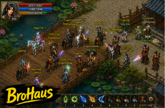 Nhóm người chơi trao đổi trước một hoạt động trong game