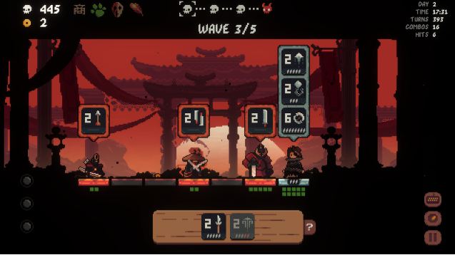 Các kỹ năng và lựa chọn chiến thuật trong Shogun Showdown