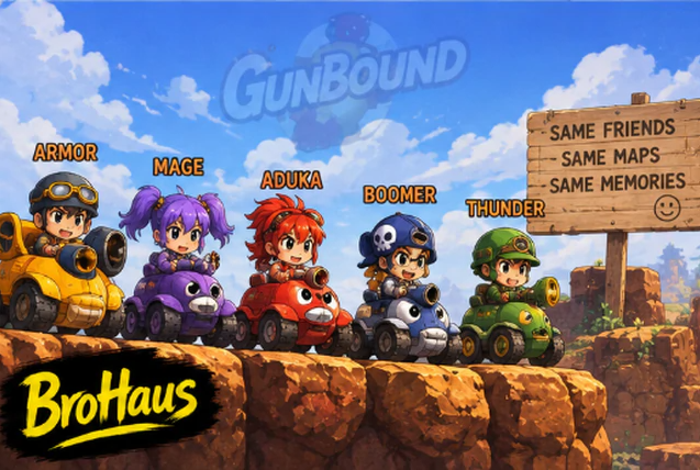 Nhóm game thủ cùng theo dõi một pha bắn trong Gunbound