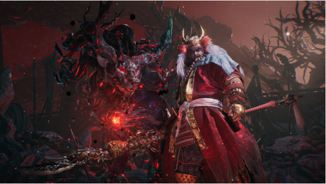 Nhân vật sử dụng phong cách chiến đấu Samurai trong Nioh 3