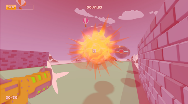 Cảnh chơi arcade với những chiếc bánh donut trong Donut Smash