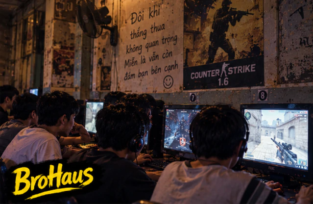 Không gian quán net cũ nơi bạn bè cùng chơi game