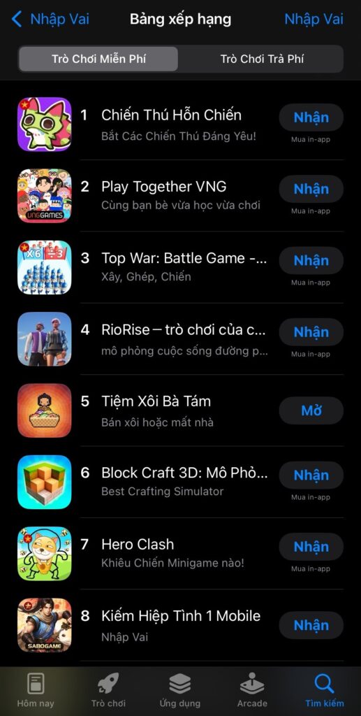 Giao diện quầy hàng trong game Tiệm Xôi Bà Tám
