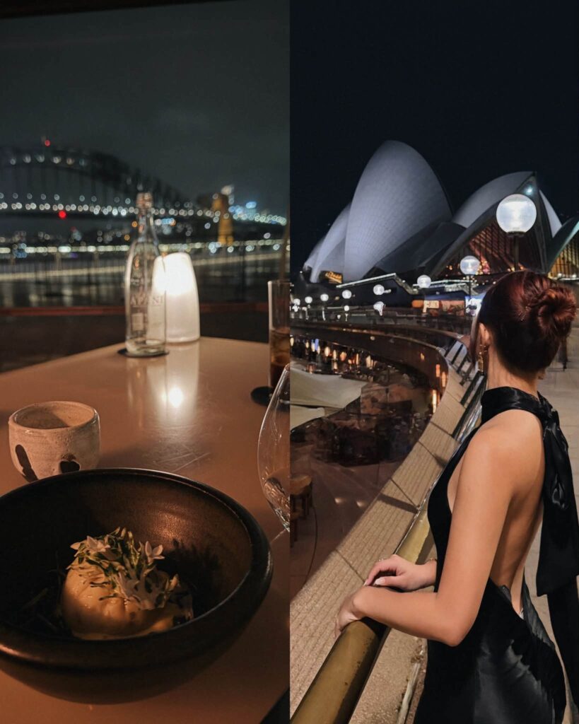 Thảo Trang tạo dáng thanh lịch bên khung cảnh Sydney về đêm