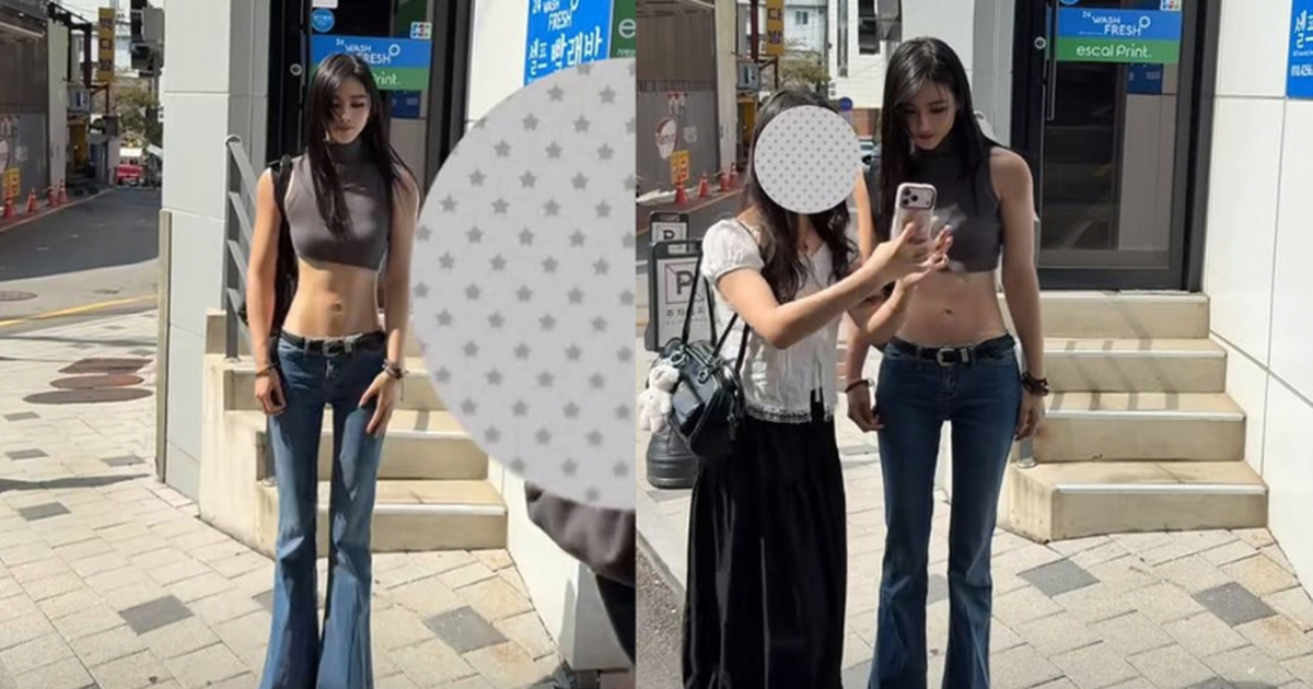 Tử Lang tạo dáng trên đường phố Hàn Quốc