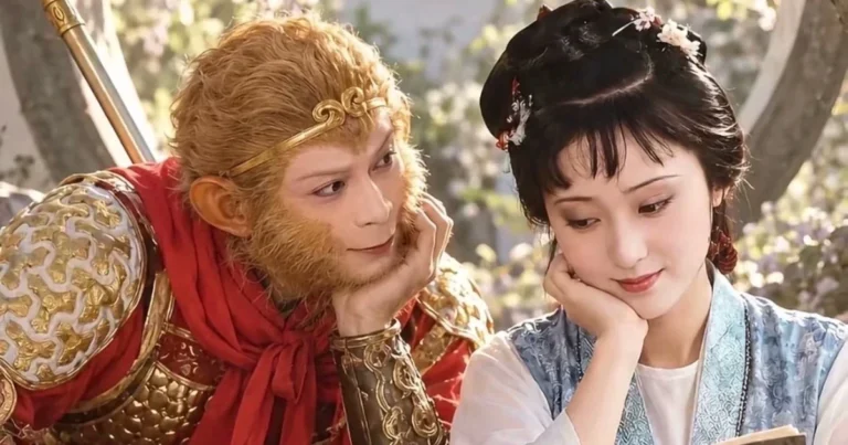 Hình minh họa Tôn Ngộ Không và Lâm Đại Ngọc được đặt cạnh nhau