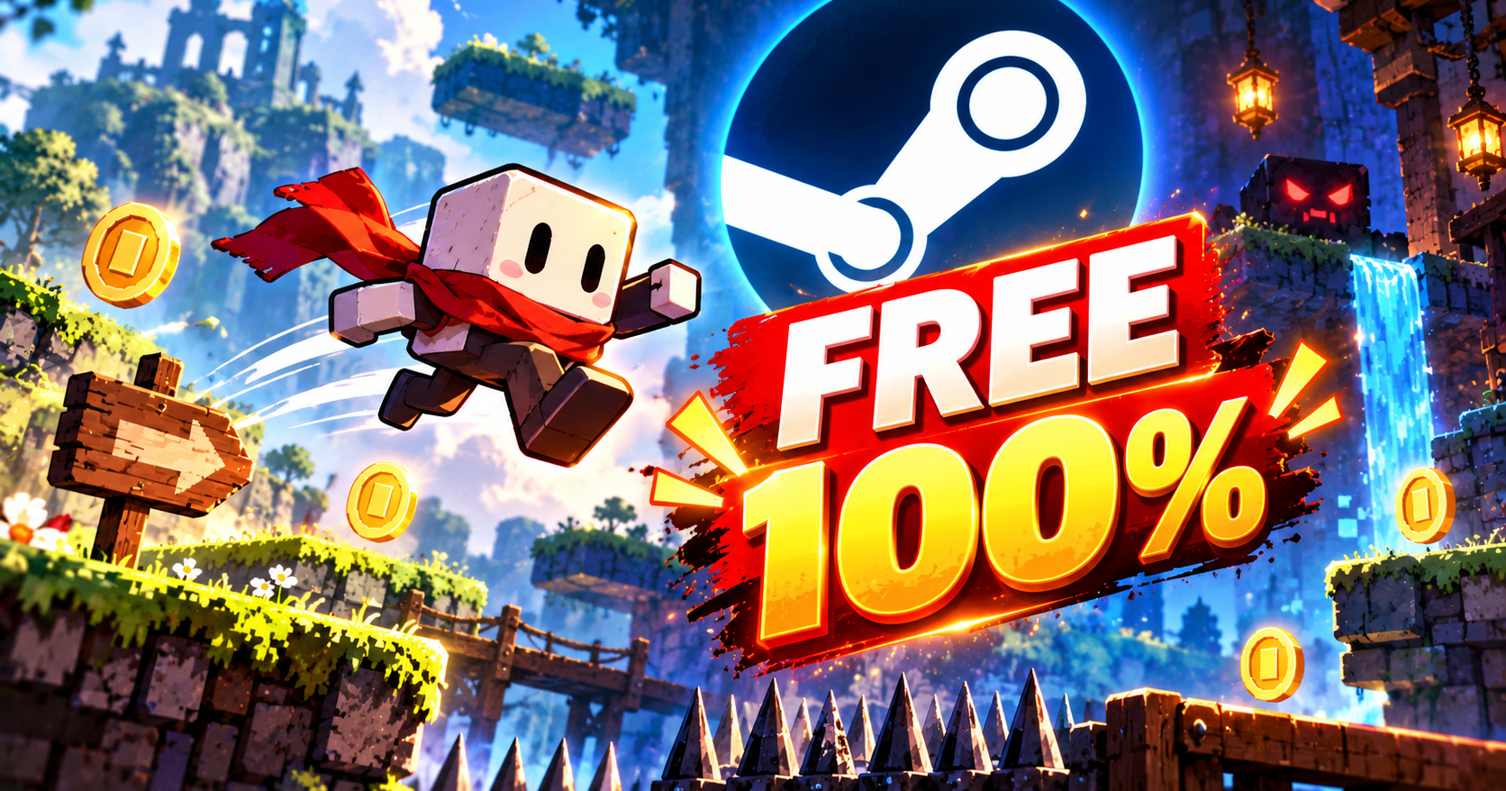 Ảnh chụp trang Steam của Jump Adventures sau khi trò chơi chuyển sang miễn phí