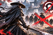 Nhân vật cầm vũ khí đối diện nhóm kẻ địch trong game