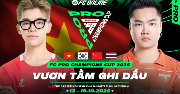 Hai đại diện Việt Nam chuẩn bị tham dự FC Pro Champions Cup 2026